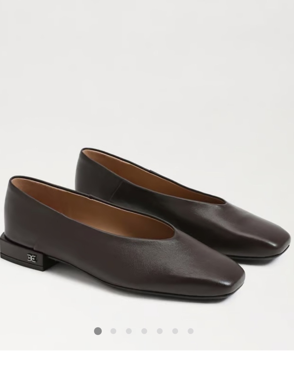 Sam Edelman Women's Dark Brown Leather Ballet Flats